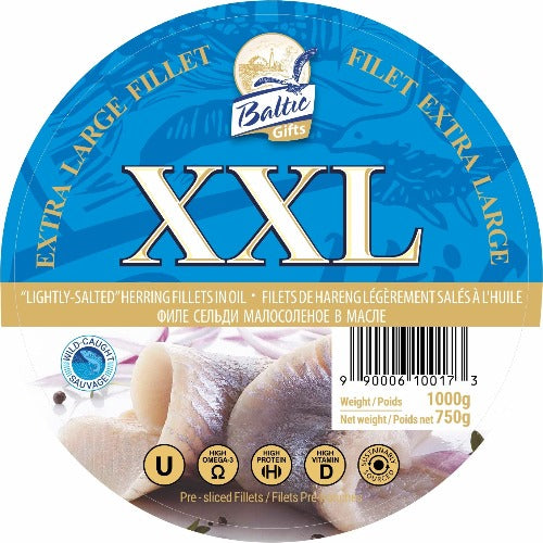 Baltic Gifts - Herring fillet in oil "XXL" 6ps x  1000g