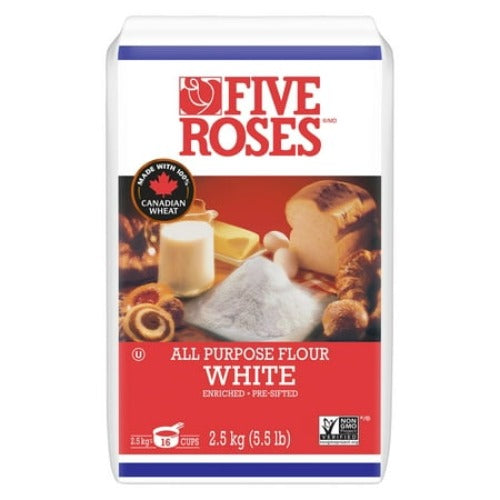 Five roses white flour 10*2,5 kg.