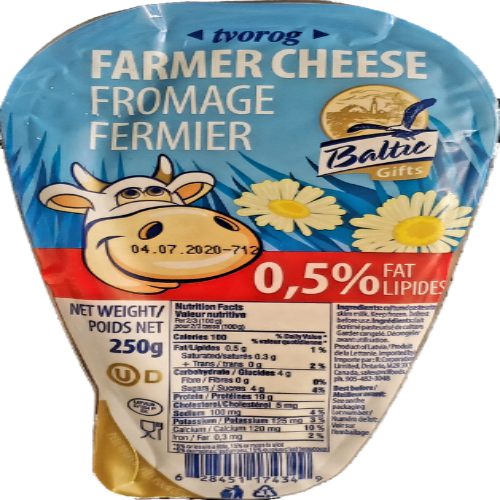 Baltic Gifts Farmer cheese kosher 0.5% - 6ps x 250g