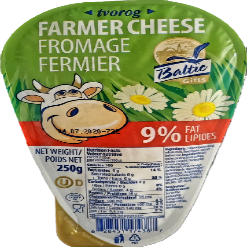 Baltic Gifts Farmer cheese 9% kosher - 6ps x 250g